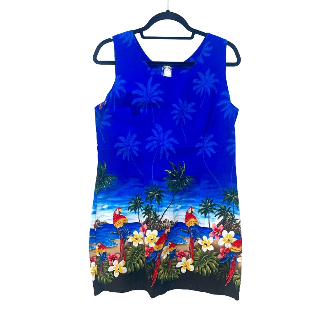 Pacific Legend Vintage Hawaiian  Sheath A Line Sleeveless Authentic Dress Sz XL